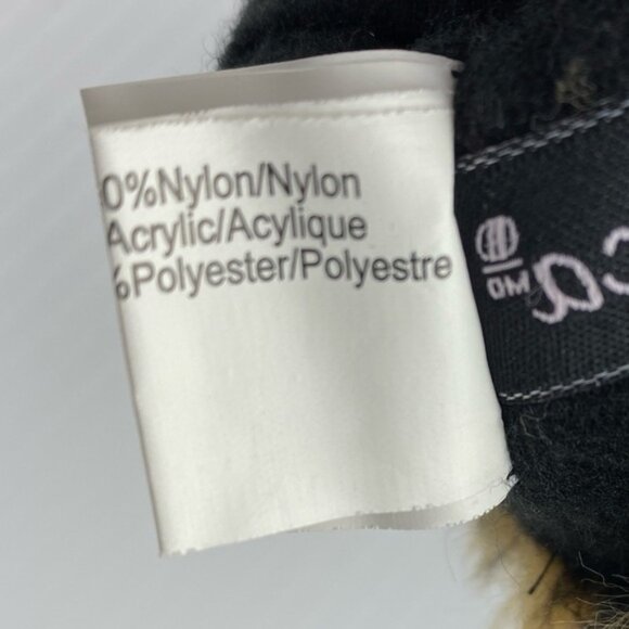 Jessica Quilted Gloves Nylon Poly Sz 7-8 Faux Fur Trim Thinsulate - Picture 7 of 7